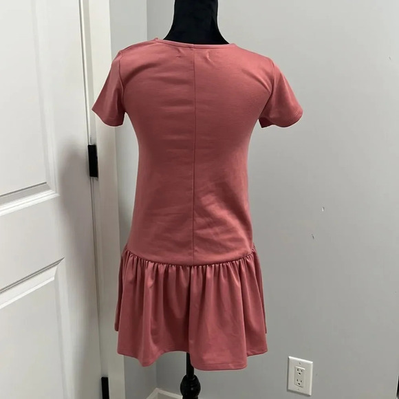 Sinsay || women’s pink short sleeve dress flared bottom size XXS - Picture 5 of 7